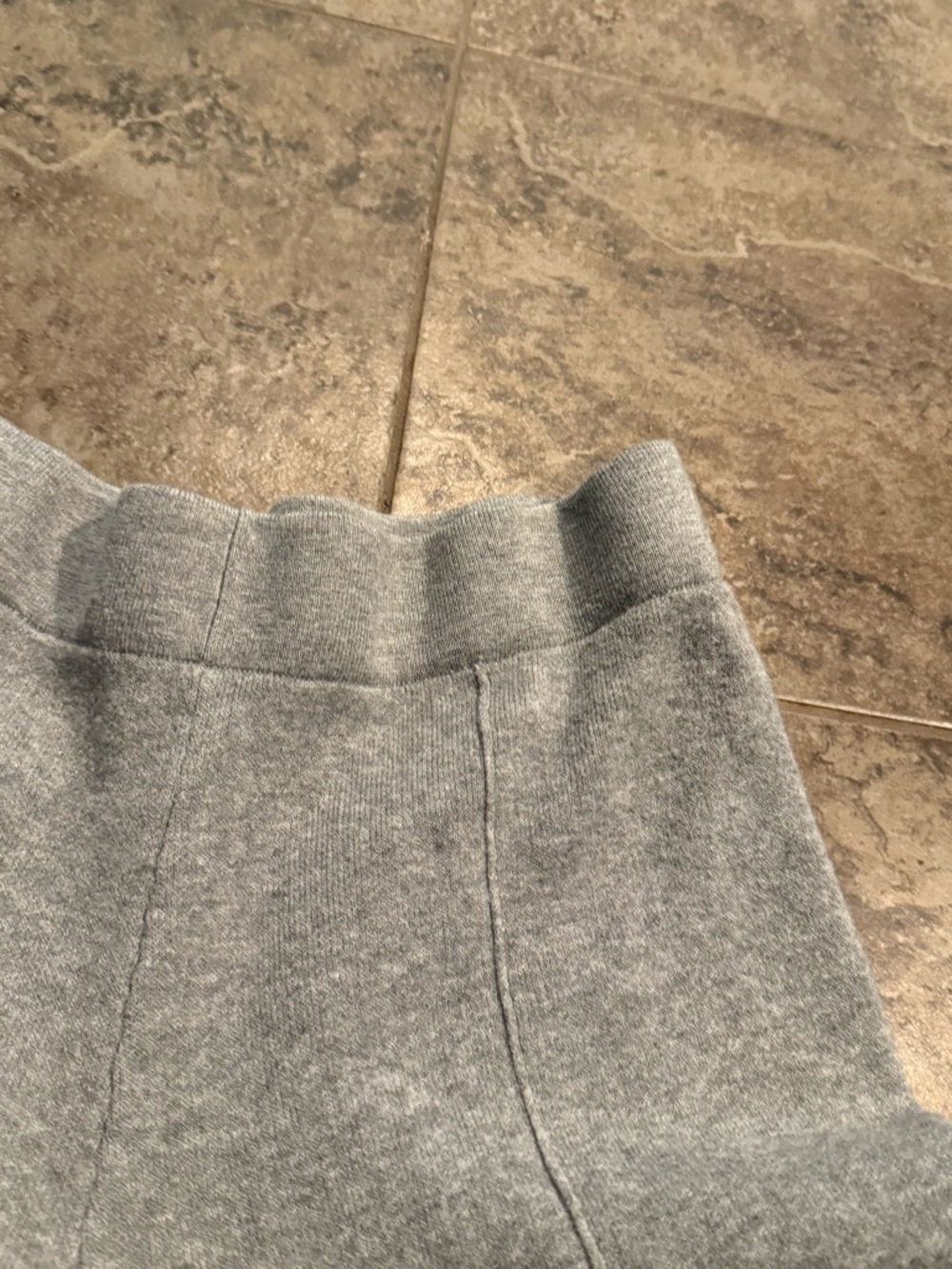 NWOT Light Gray Knit Wide-Leg Pants - Picture 3 of 5